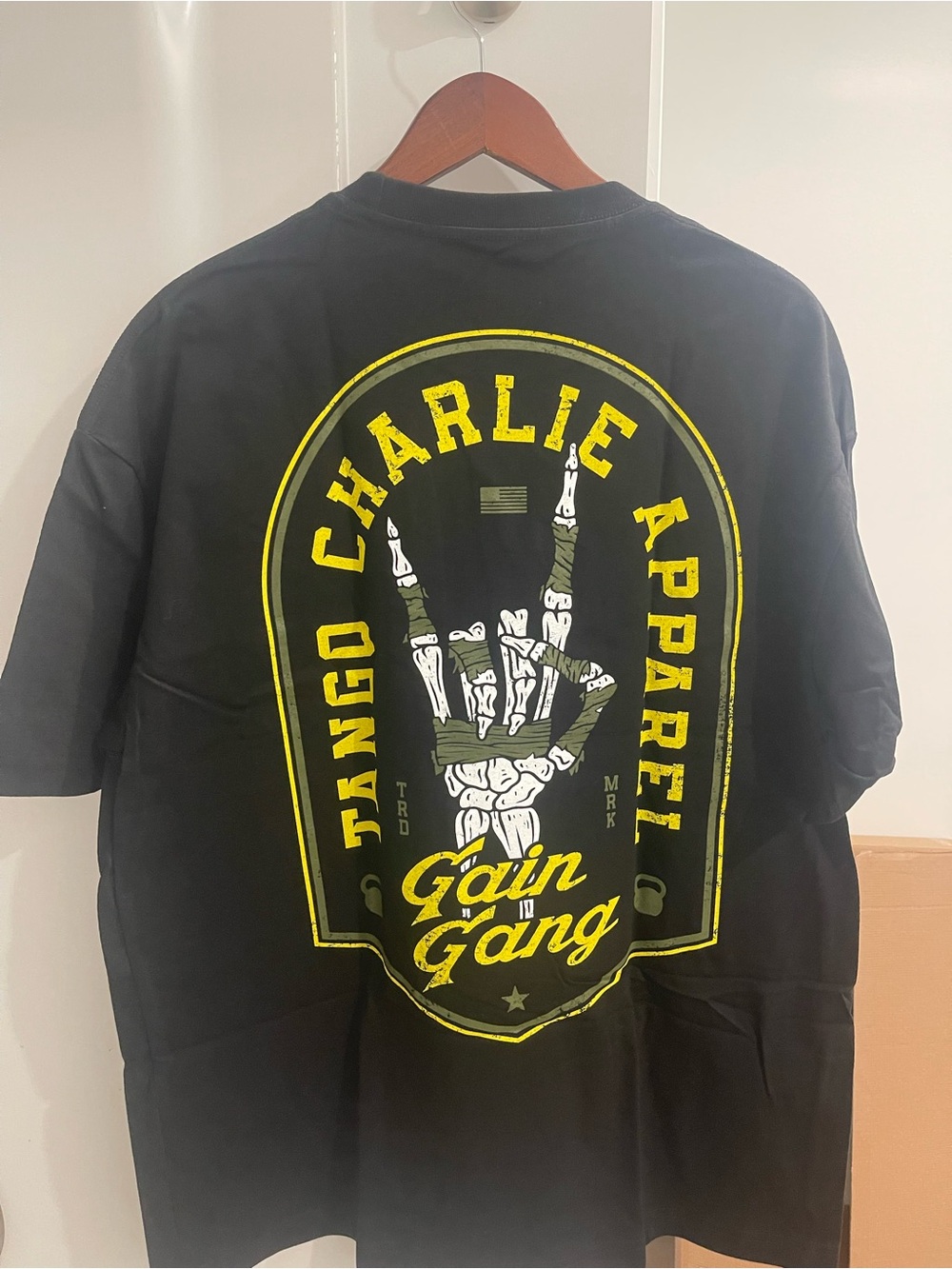 'Gain Gang' Black Short‑Sleeve Graphic Tee